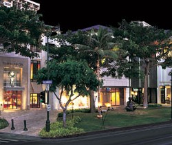 Shopping at Kalakaua Avenue - the luxury row, Tiffany & Co. , Coach, Gucci,  Yves Saint Laurent, Channel